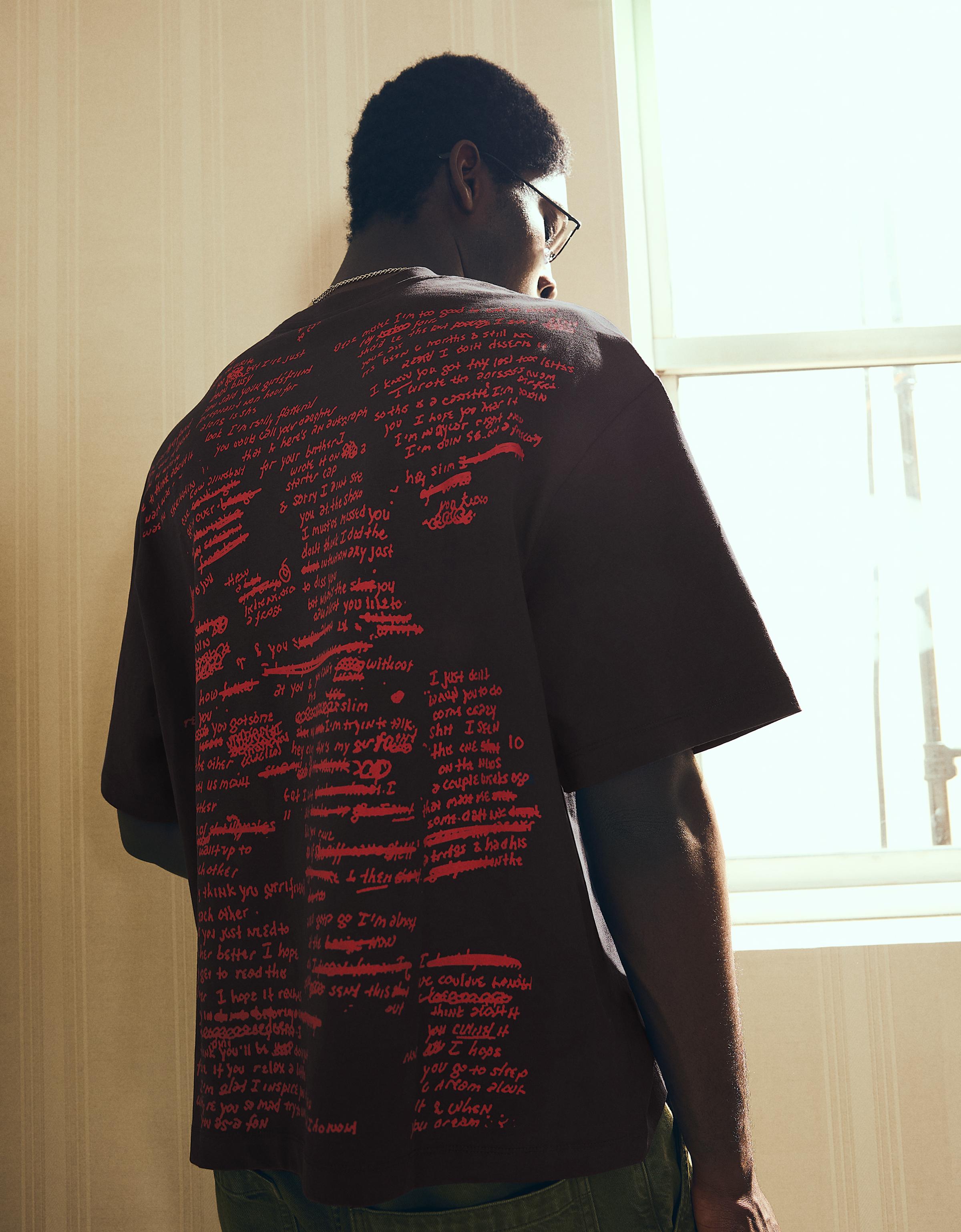 Bershka Boxy fit kısa kollu EMINEM tişört görsel 6