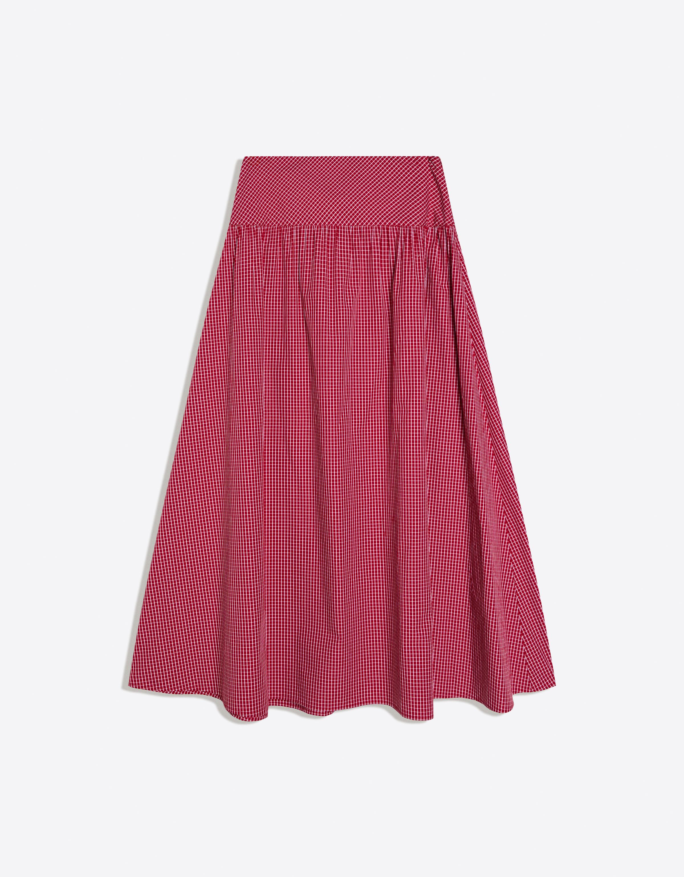 A-line midi skirt — Red