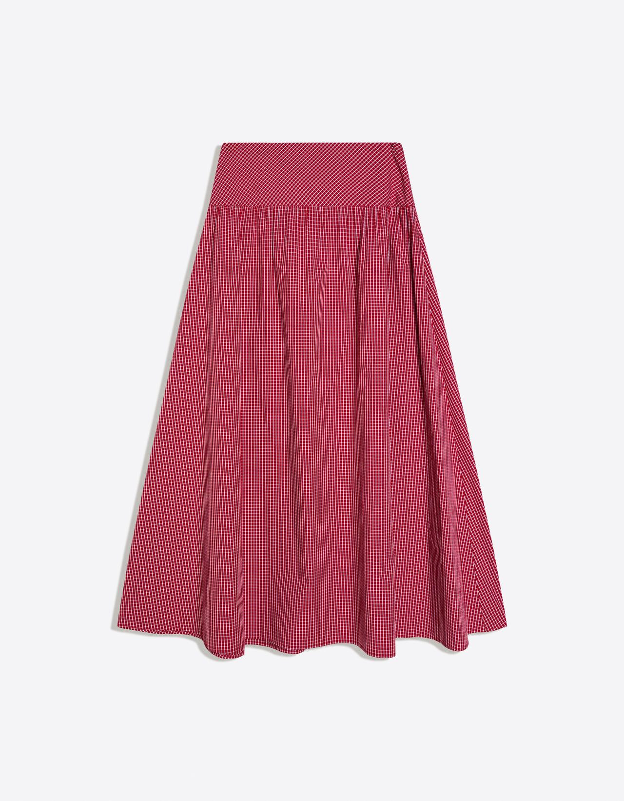 A-line midi skirt — Red