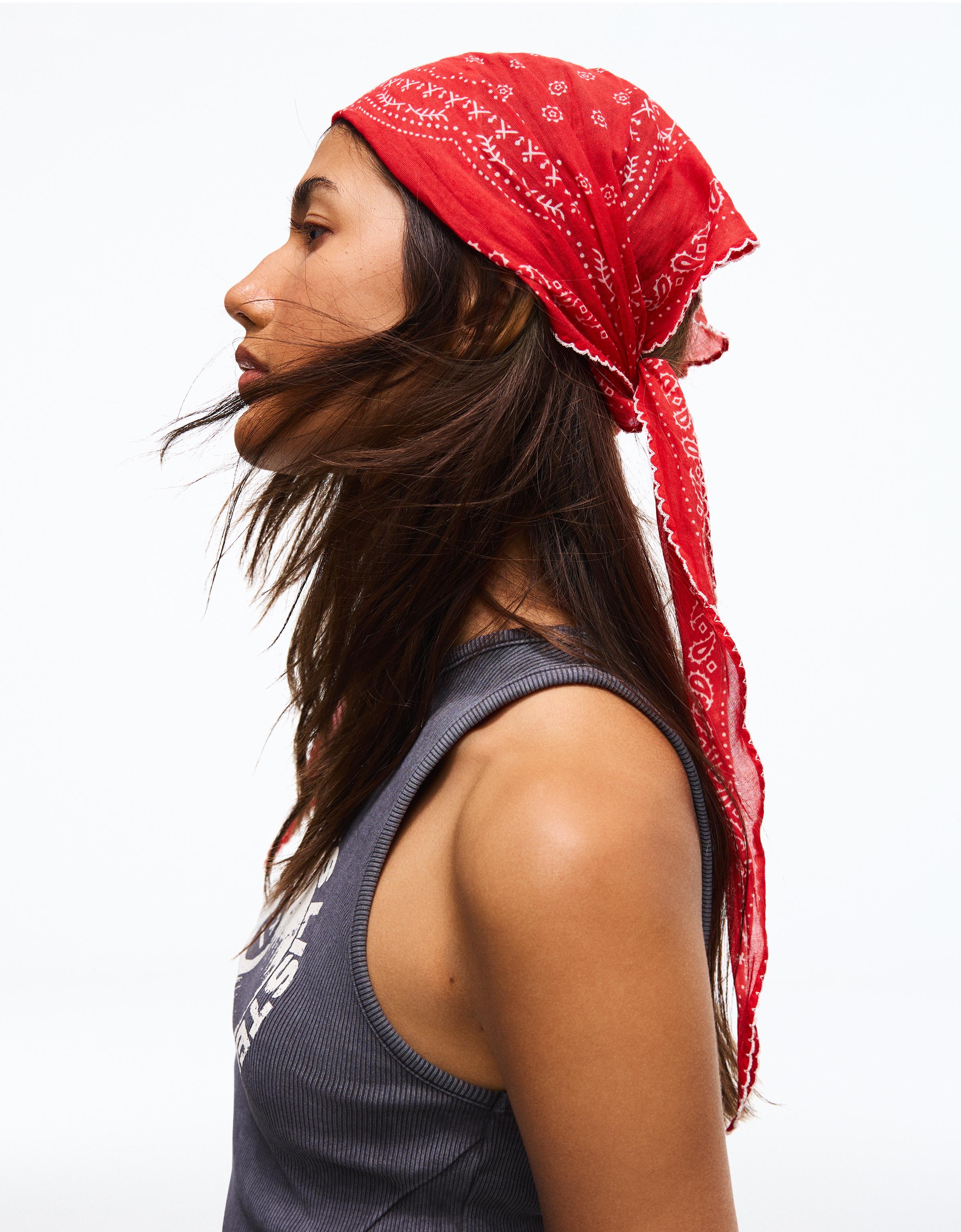 Paisley print bandana — Red