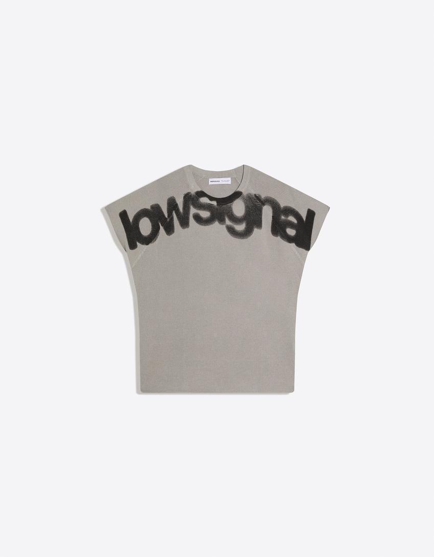 Worker graphic T-shirt-Grey