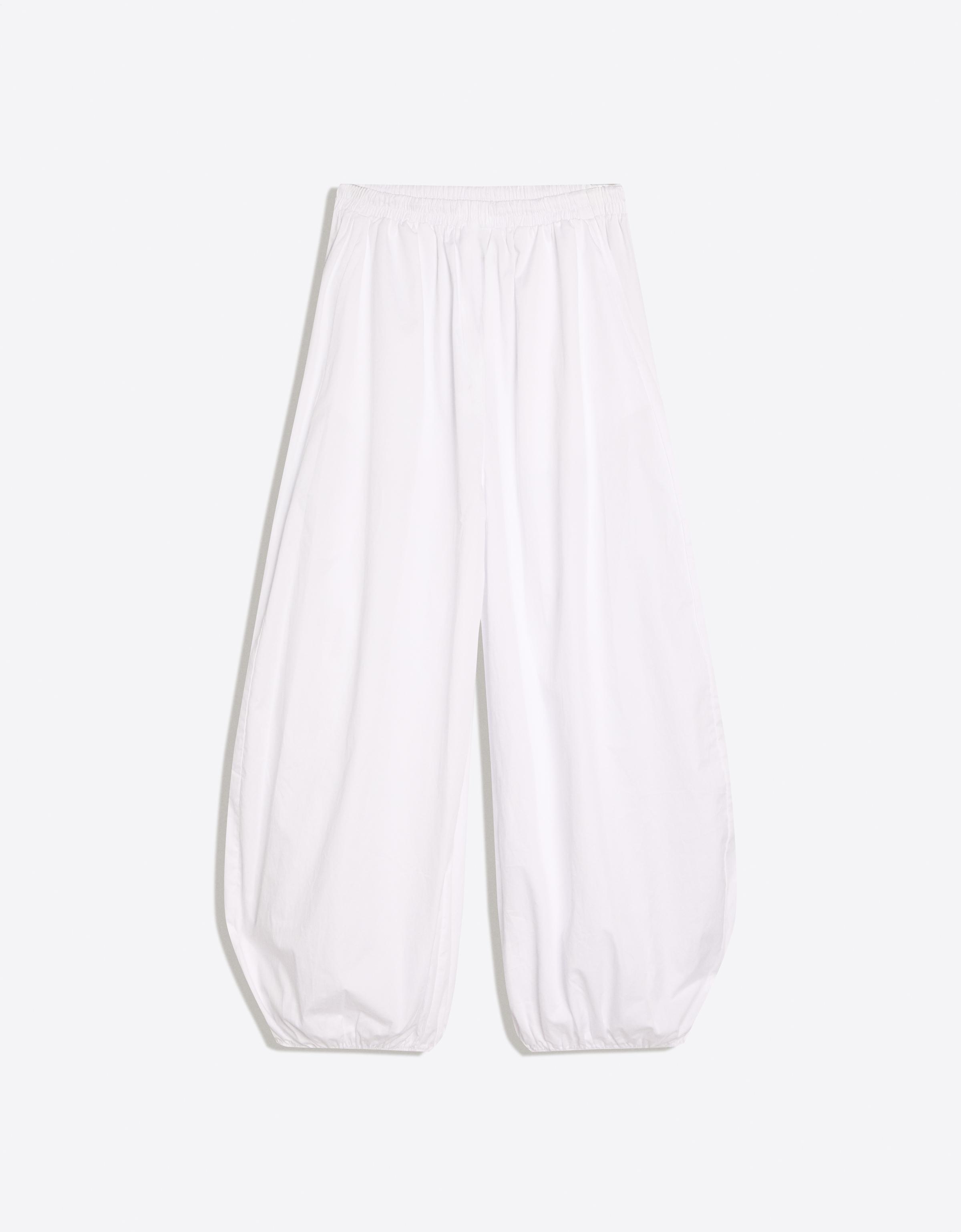 Poplin bloomer trousers — White