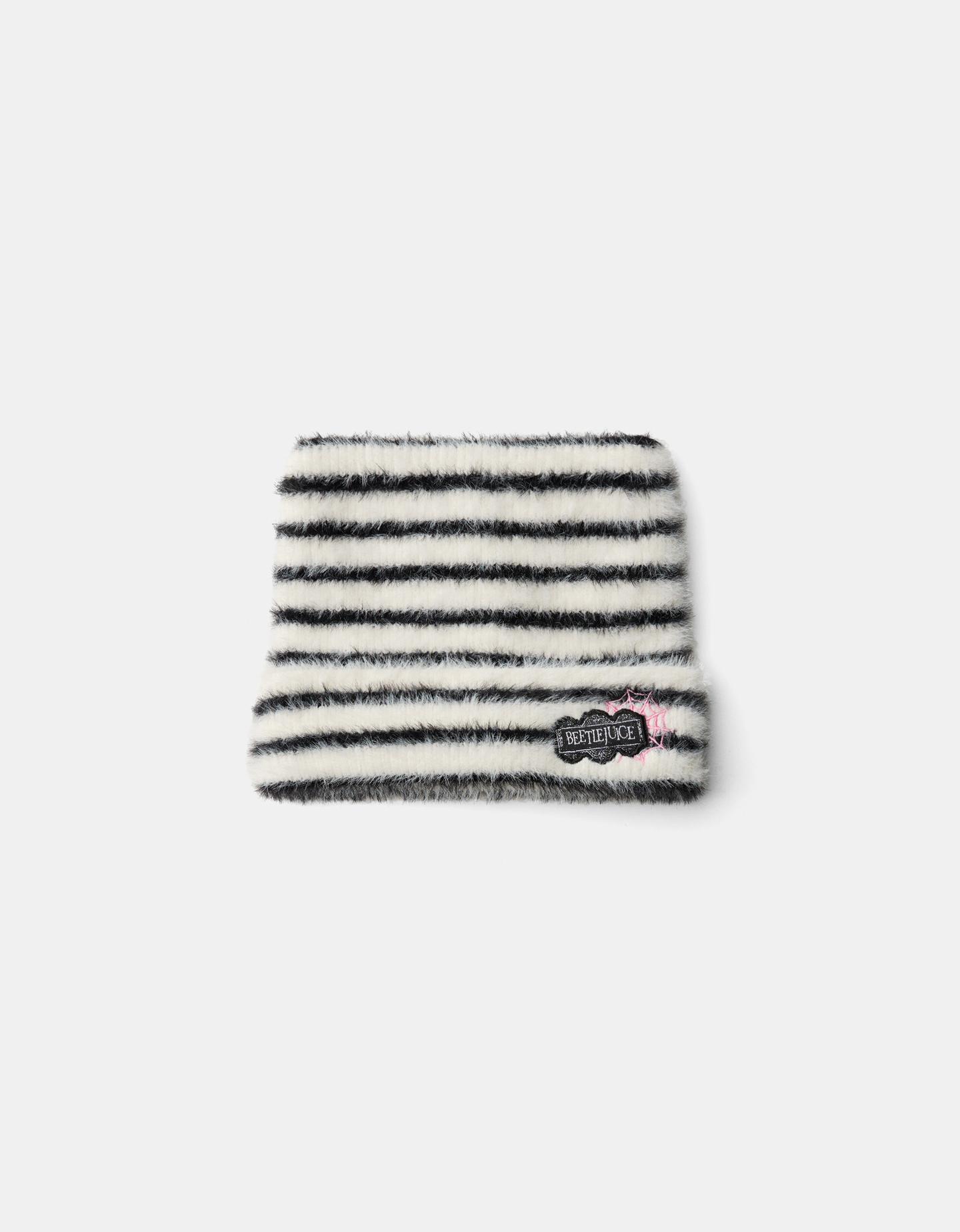 Bershka Gorro Beershka X Beetlejuice Mujer Negro