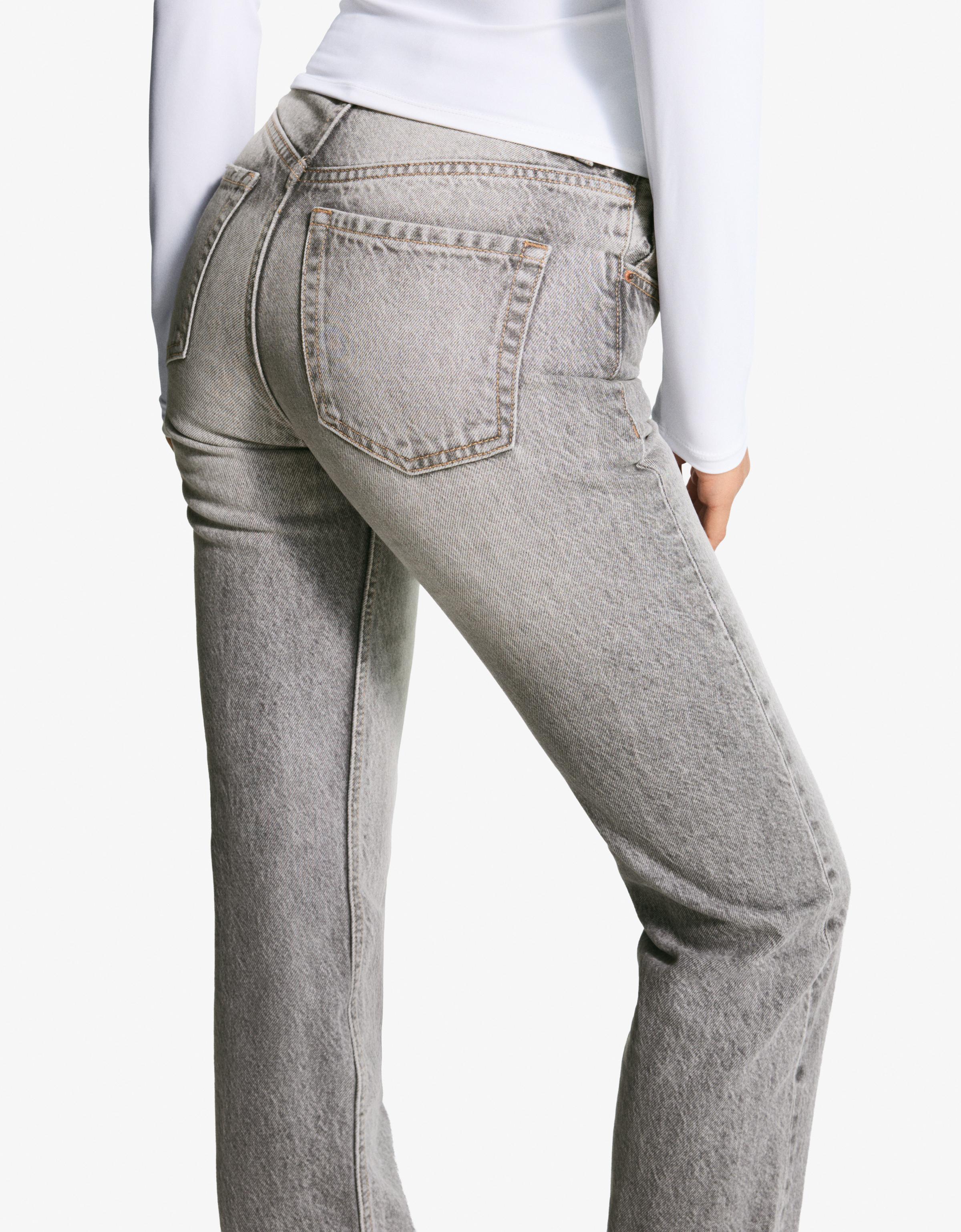 Straight cigarette jeans — Grey
