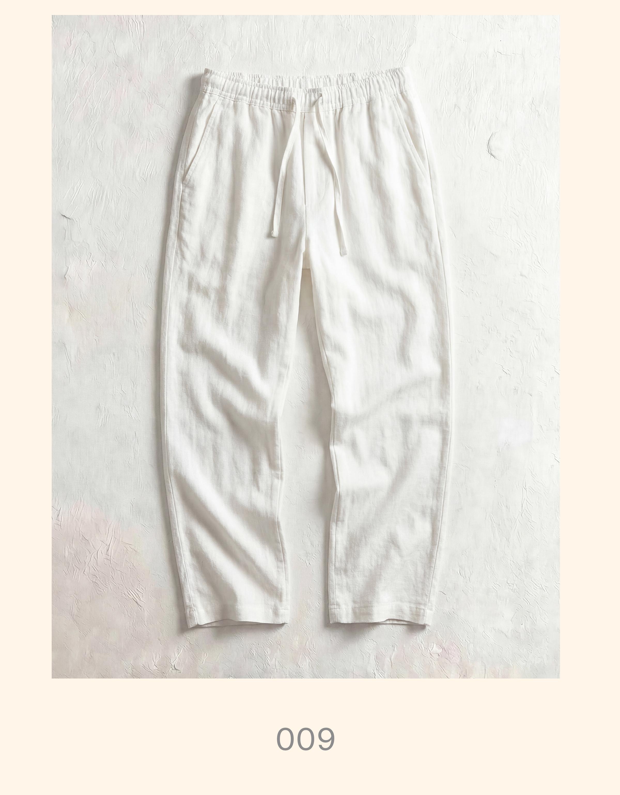 Rustic baggy trousers — White