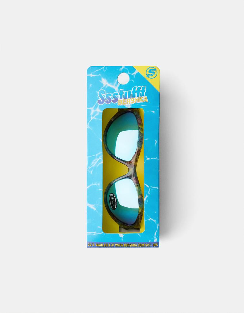 Lunettes BERSSSHKA X SSSTUFFF imprimées-Bleu-5