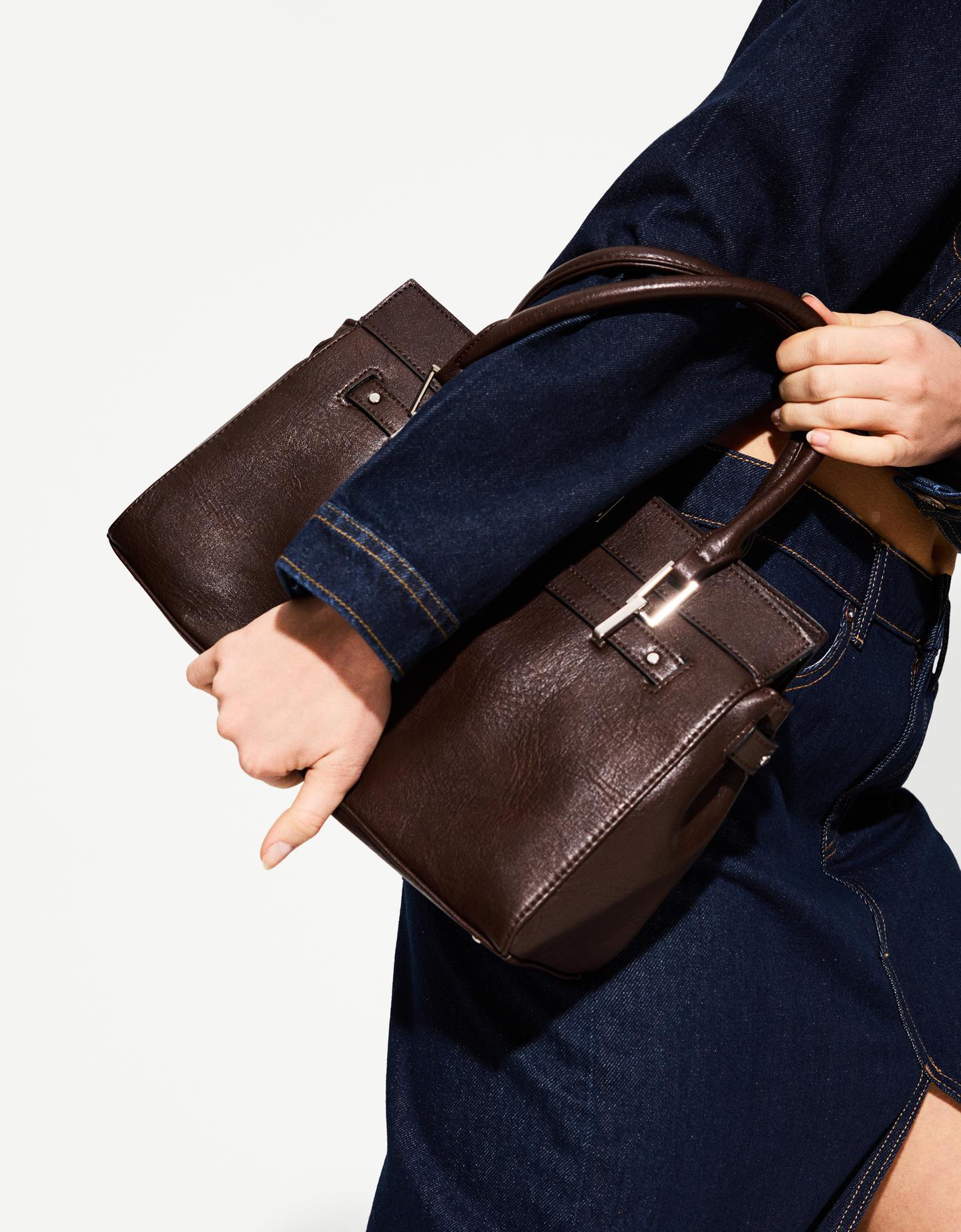 Bershka Shopper-Tasche Damen Braun günstig online kaufen