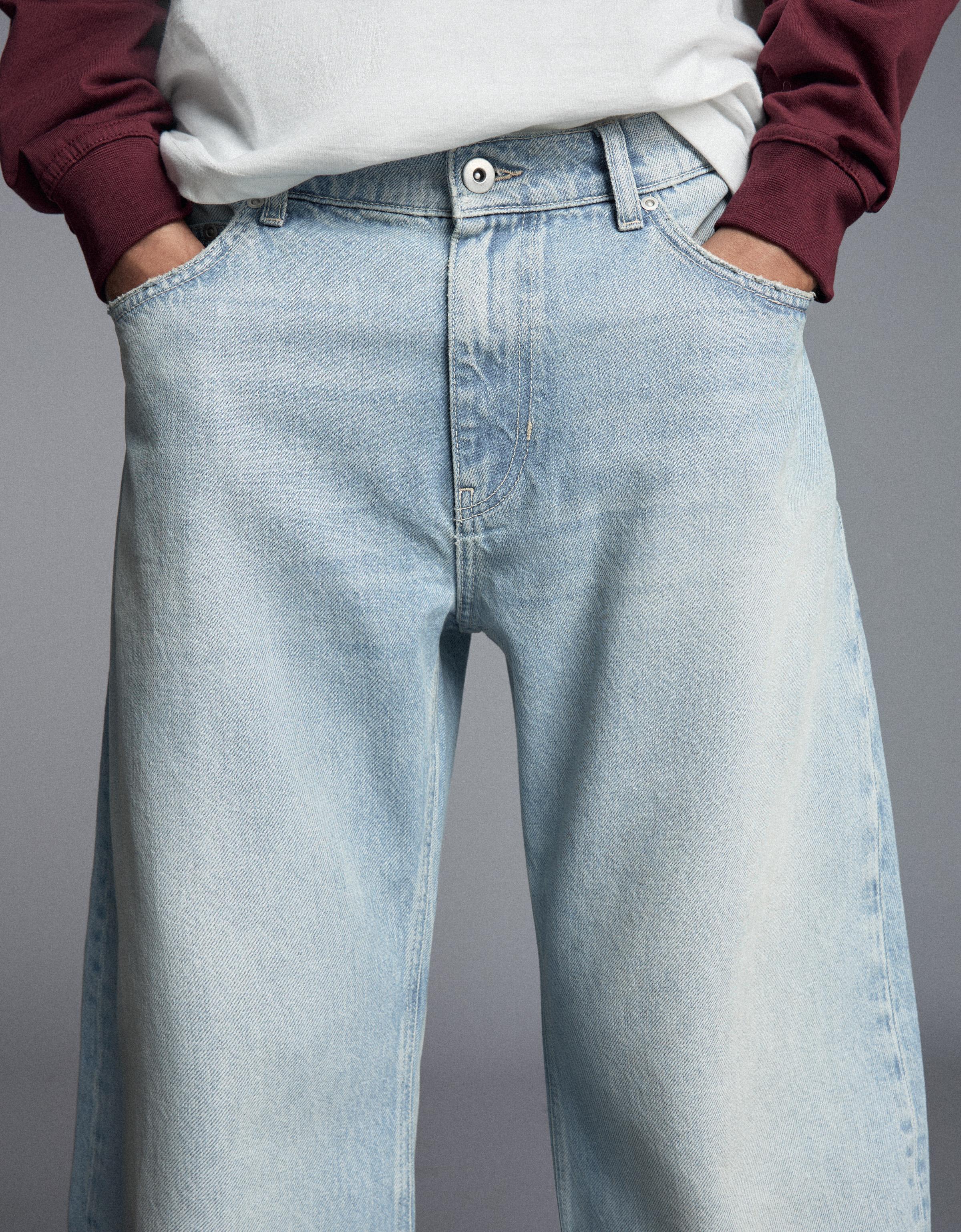 Twisted barrel jeans — Light blue