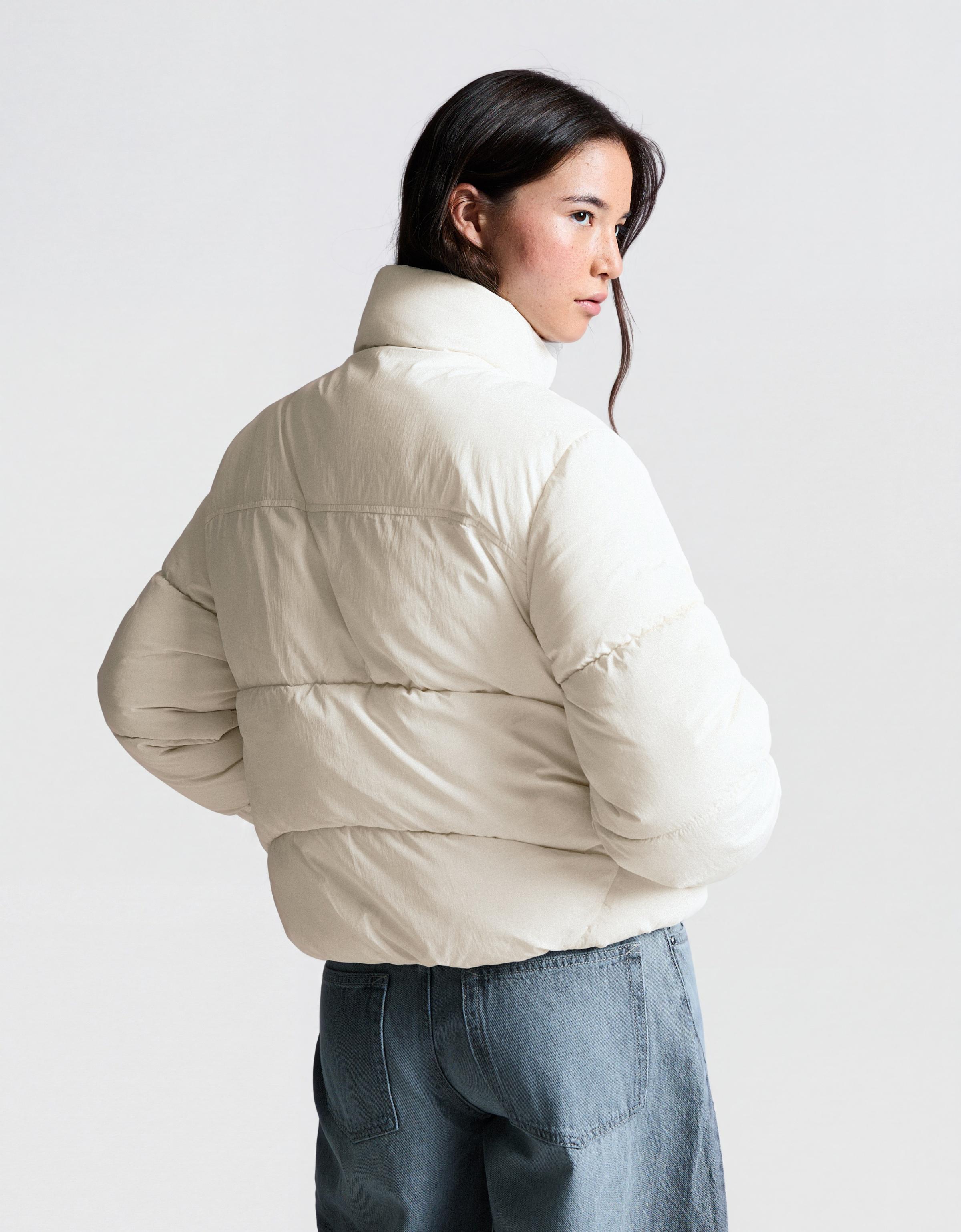 Water-repellent padded jacket — Cream