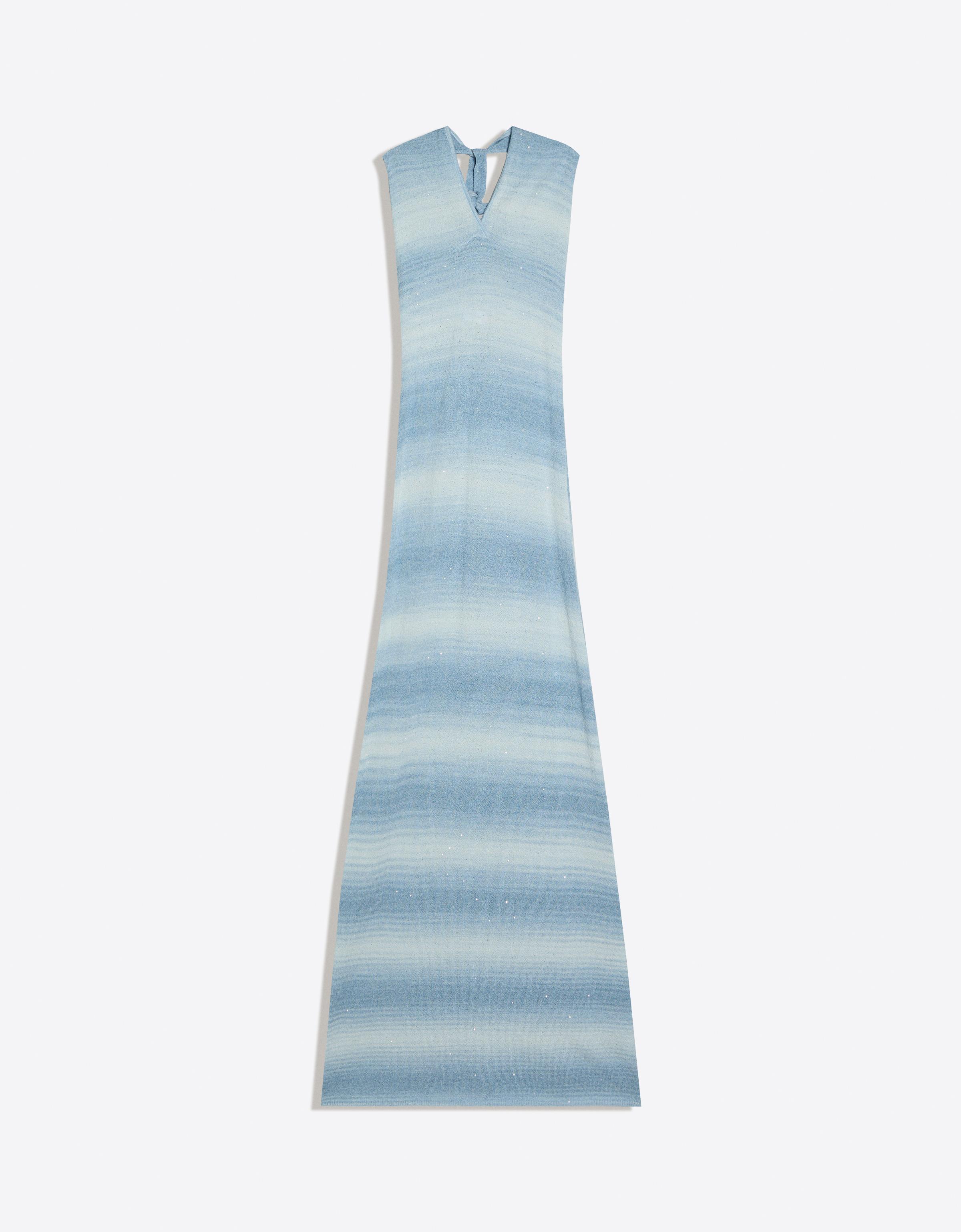 Bershka Vestido Midi Halter Lentejuelas Mujer Azul