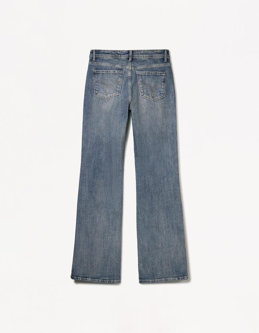Jeans bootcut low waist-Azul lavado-6