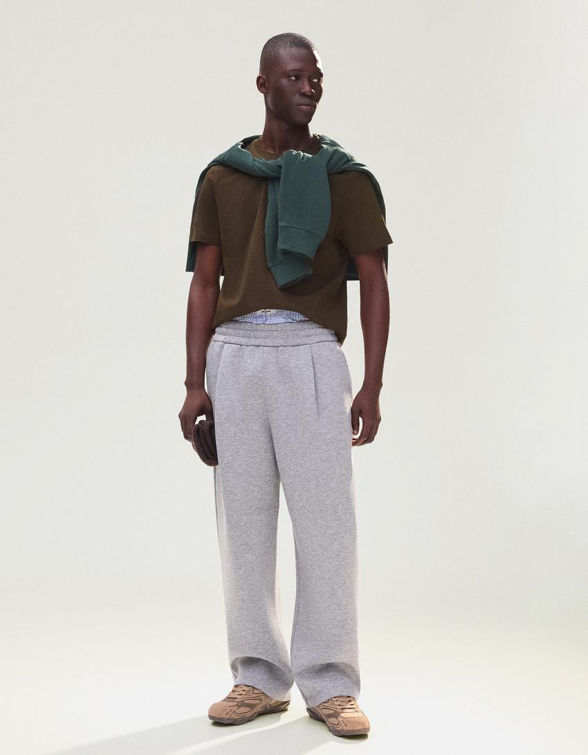 Camiseta manga corta-Marrón