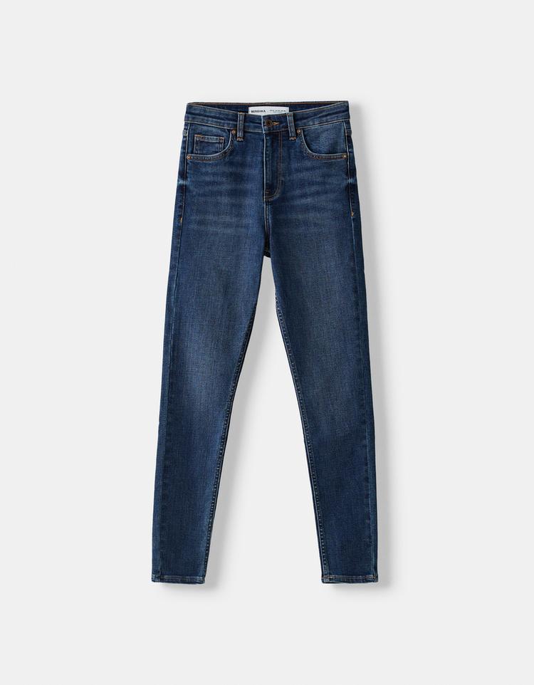 Skinny-Jeans mit sehr hohem Bund