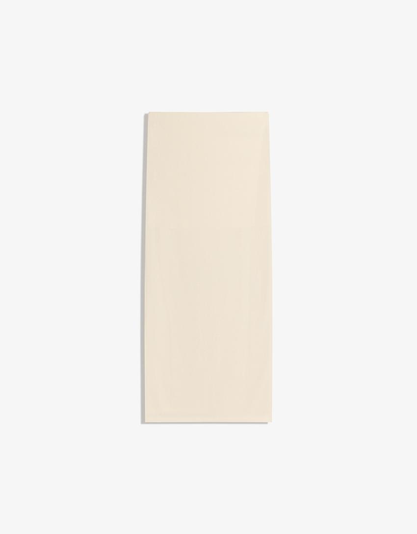Soft knit midi skirt-Cream