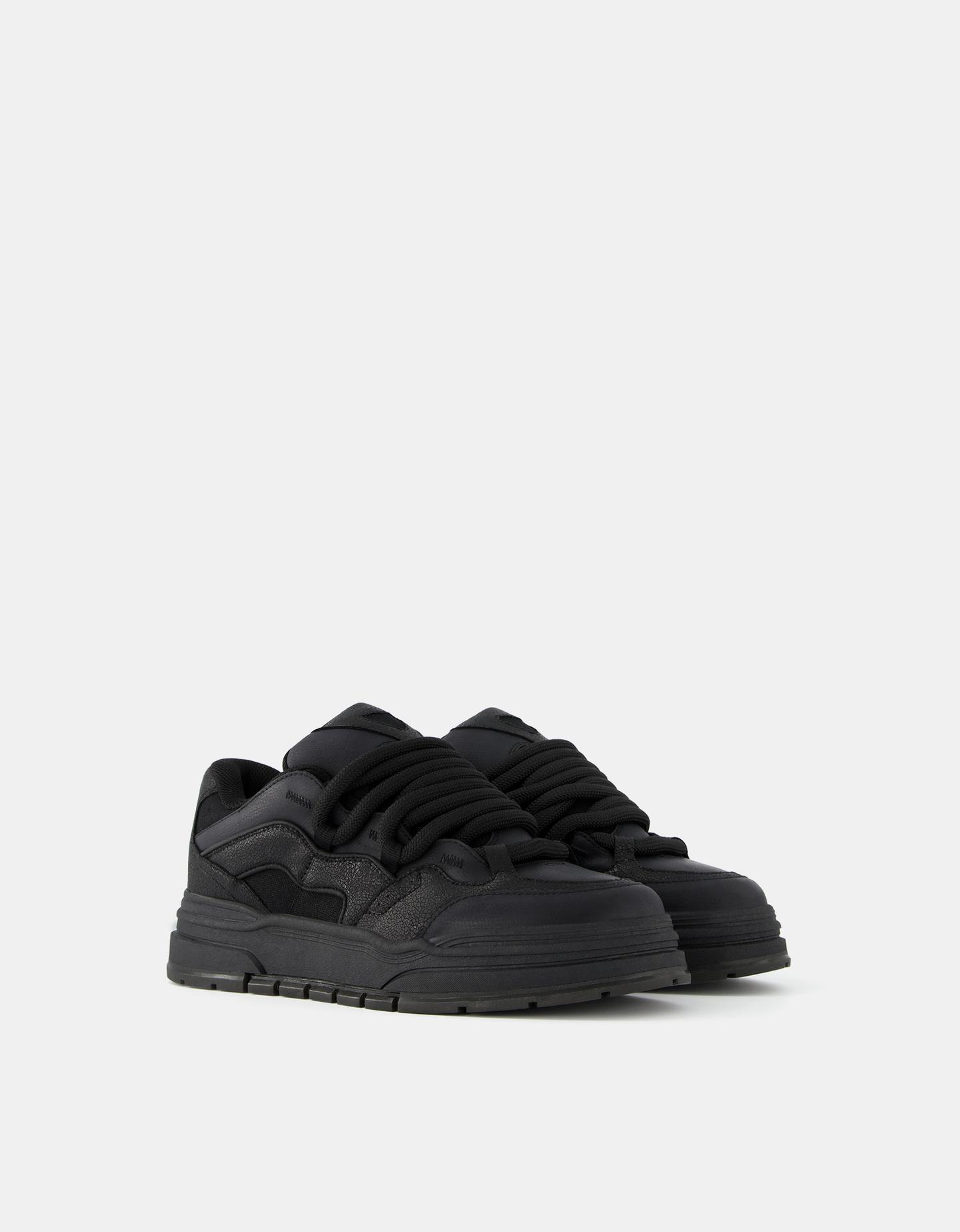 Bershka Sneakers Volume Skate Uomo Uomo 43 Nero