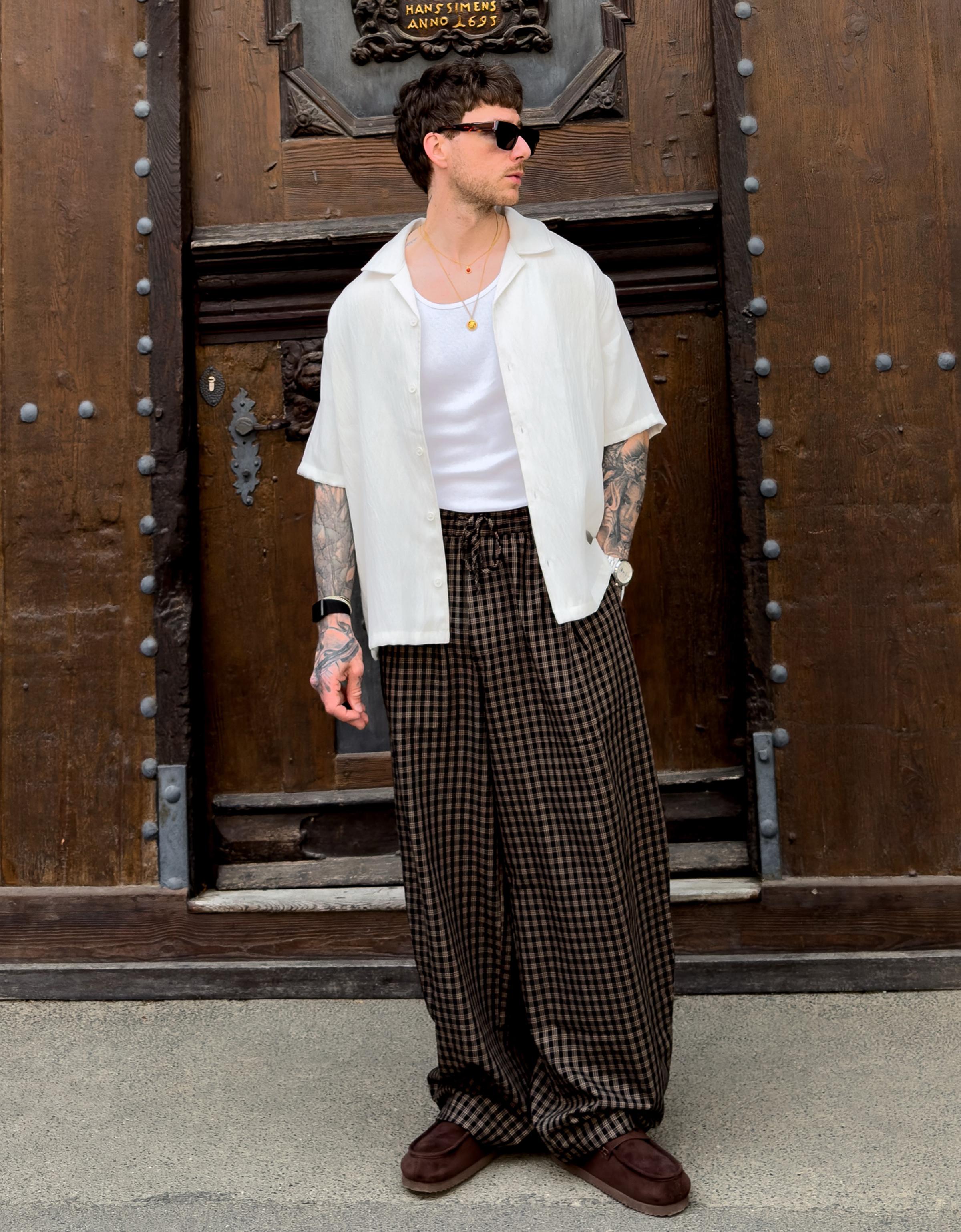 Rustic short sleeve shirt — White
