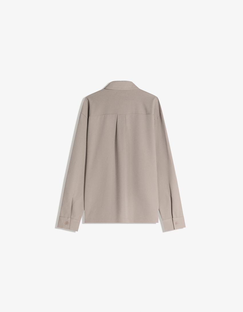 Tailored fit shirt-Sand