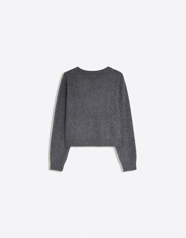 100% wool round neck jumper — Grey 6