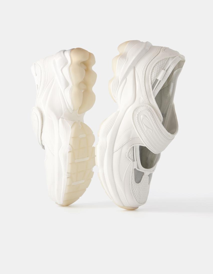 حذاء باليرينا رياضي ممزوج-أبيض-4