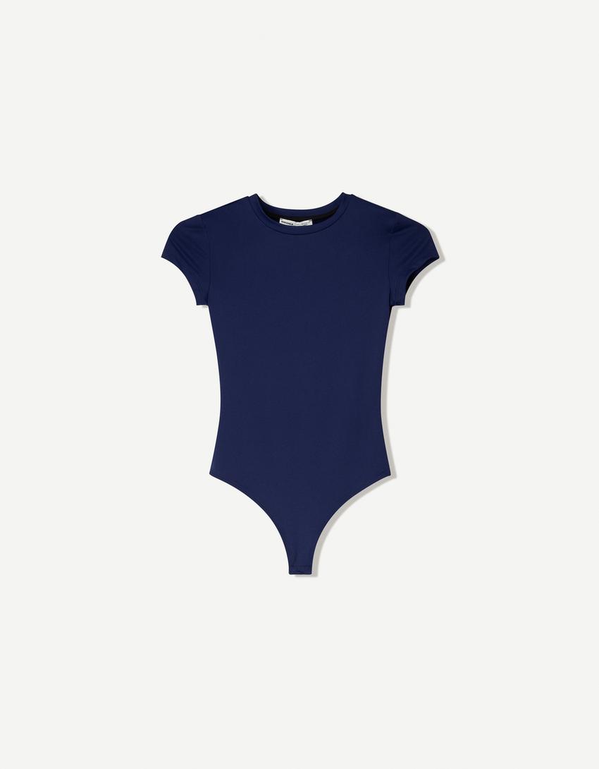 Short sleeve bodysuit-Navy