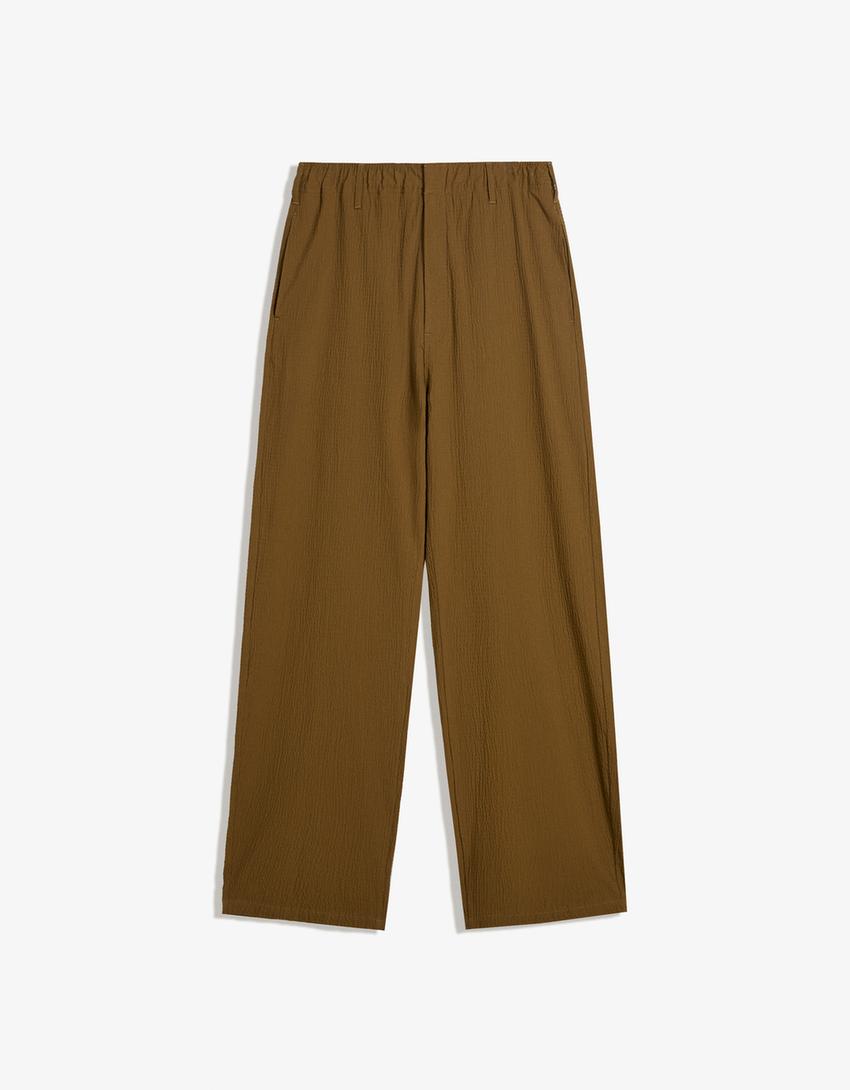 Balloon fit broek-Bruin-3