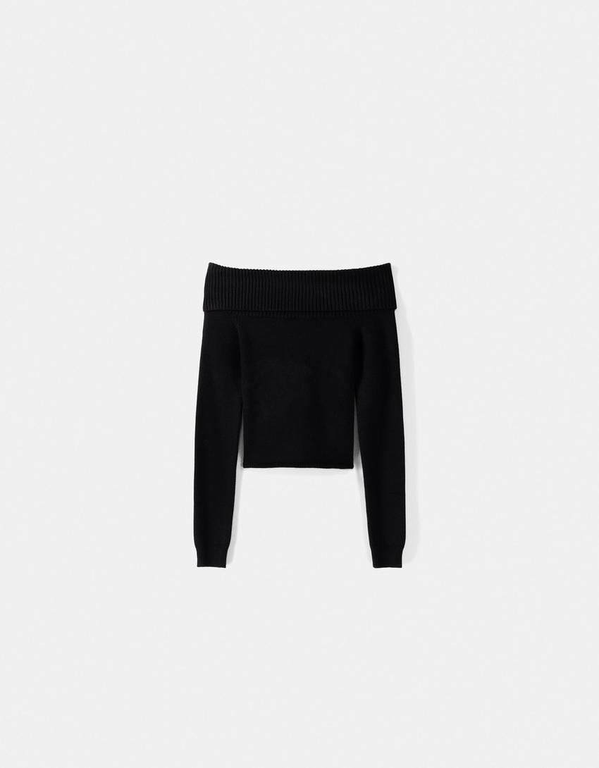 Bardot sweater-Black