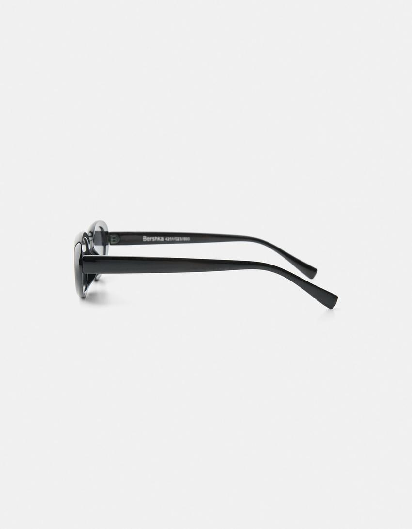 Gafas sol ovaladas pasta-Negro-1