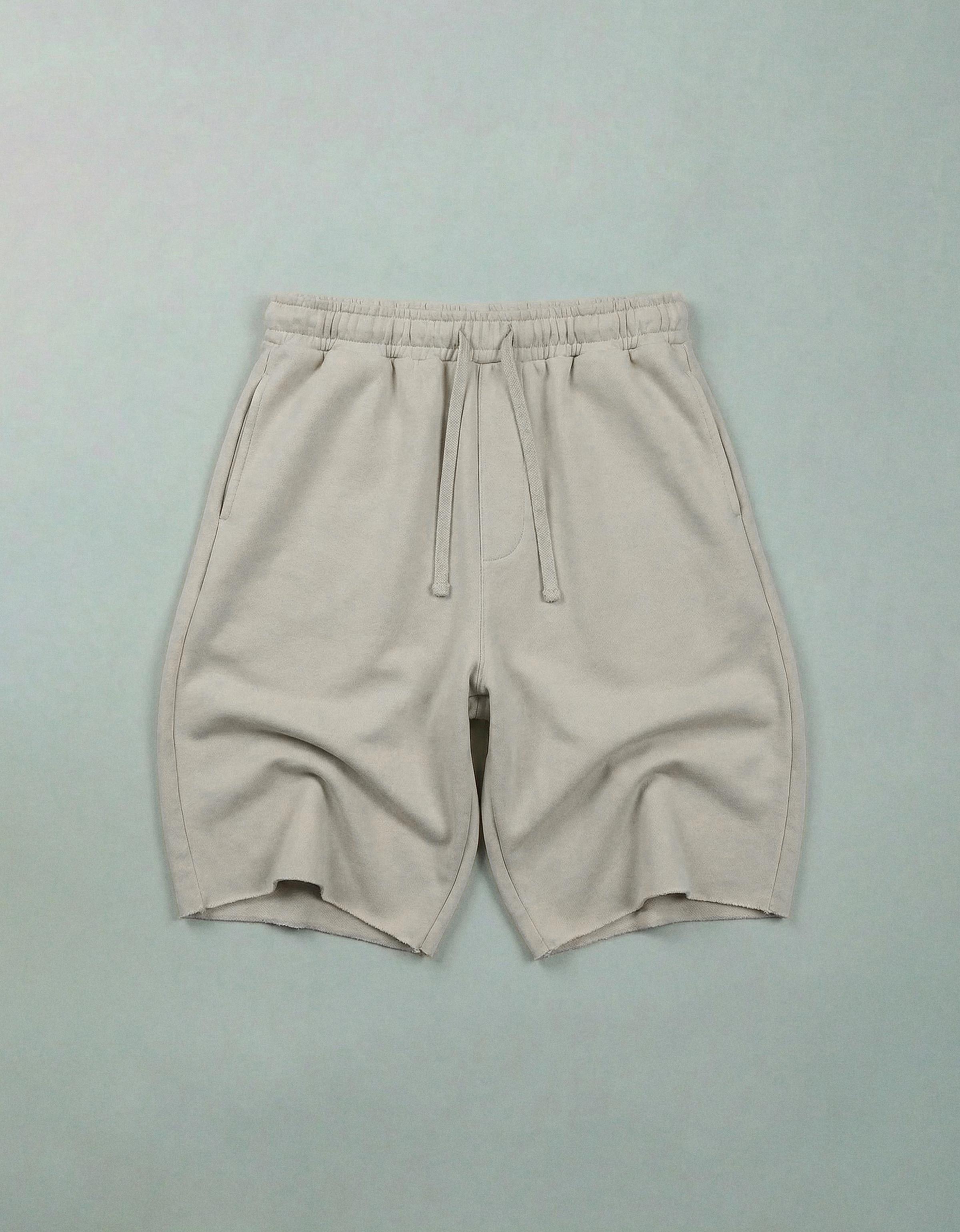 Boxy print Bermuda shorts — Grey