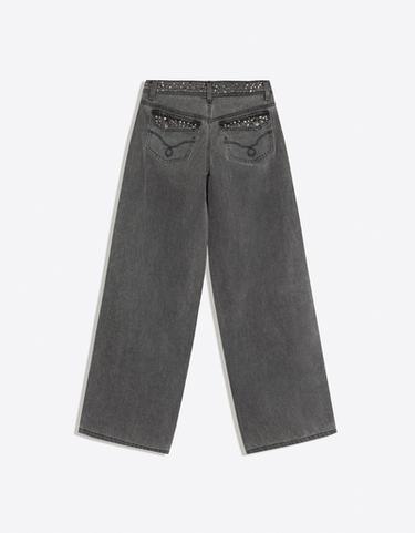 Straight-leg studded trousers — Dark grey 6