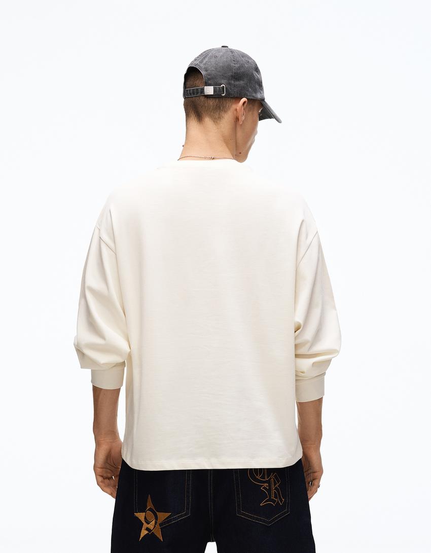 Long sleeve T-shirt-Off white