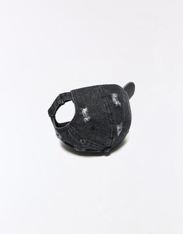 Washed denim cap — Black 2