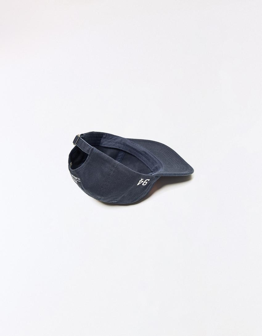 Embroidered cap-Navy