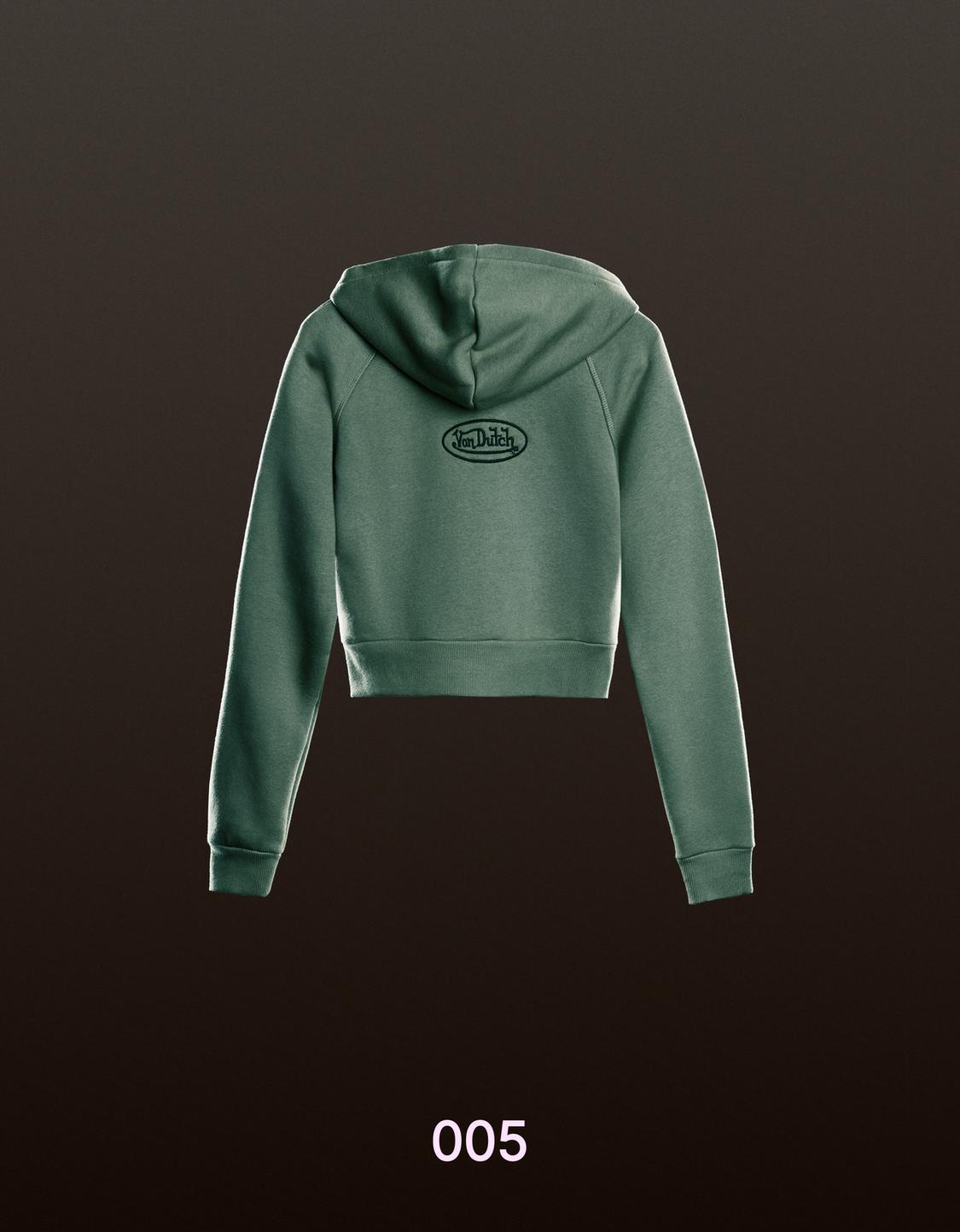 Von Dutch print zip-up hoodie