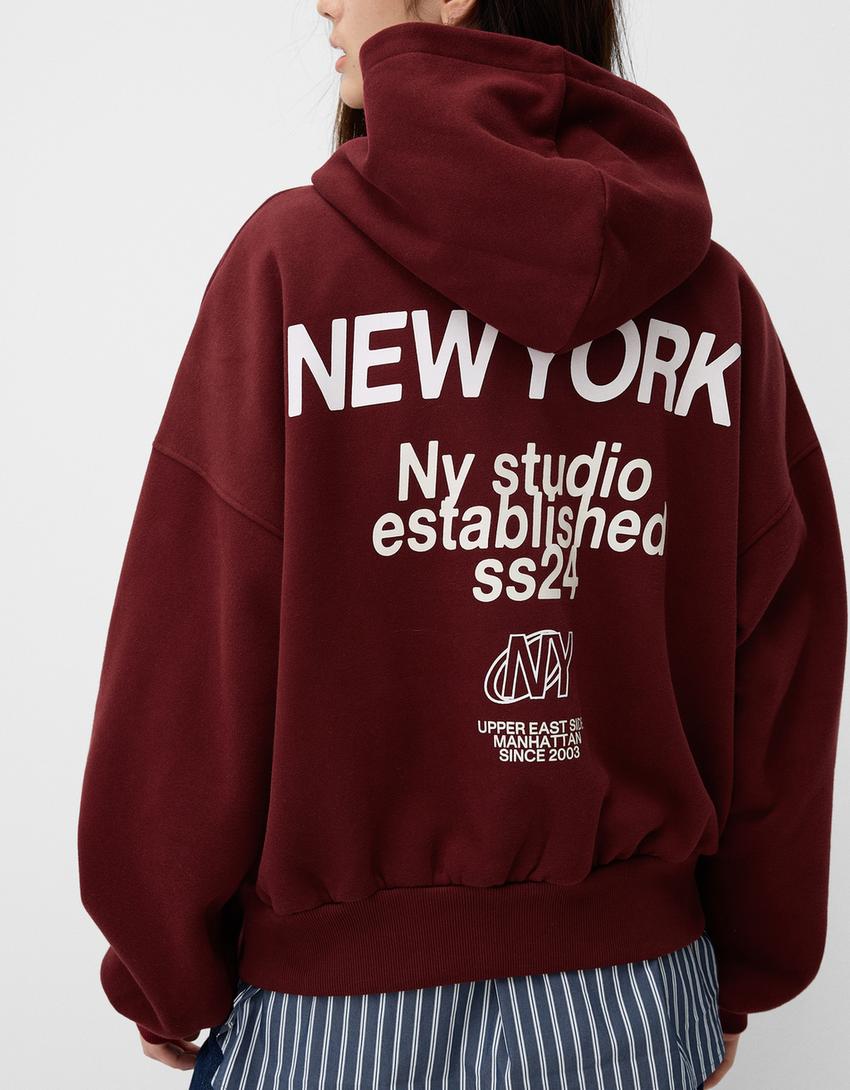 Sudadera capucha print-Burdeos-4