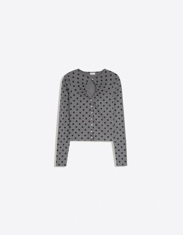Jacket with neckline split — Dark grey 5