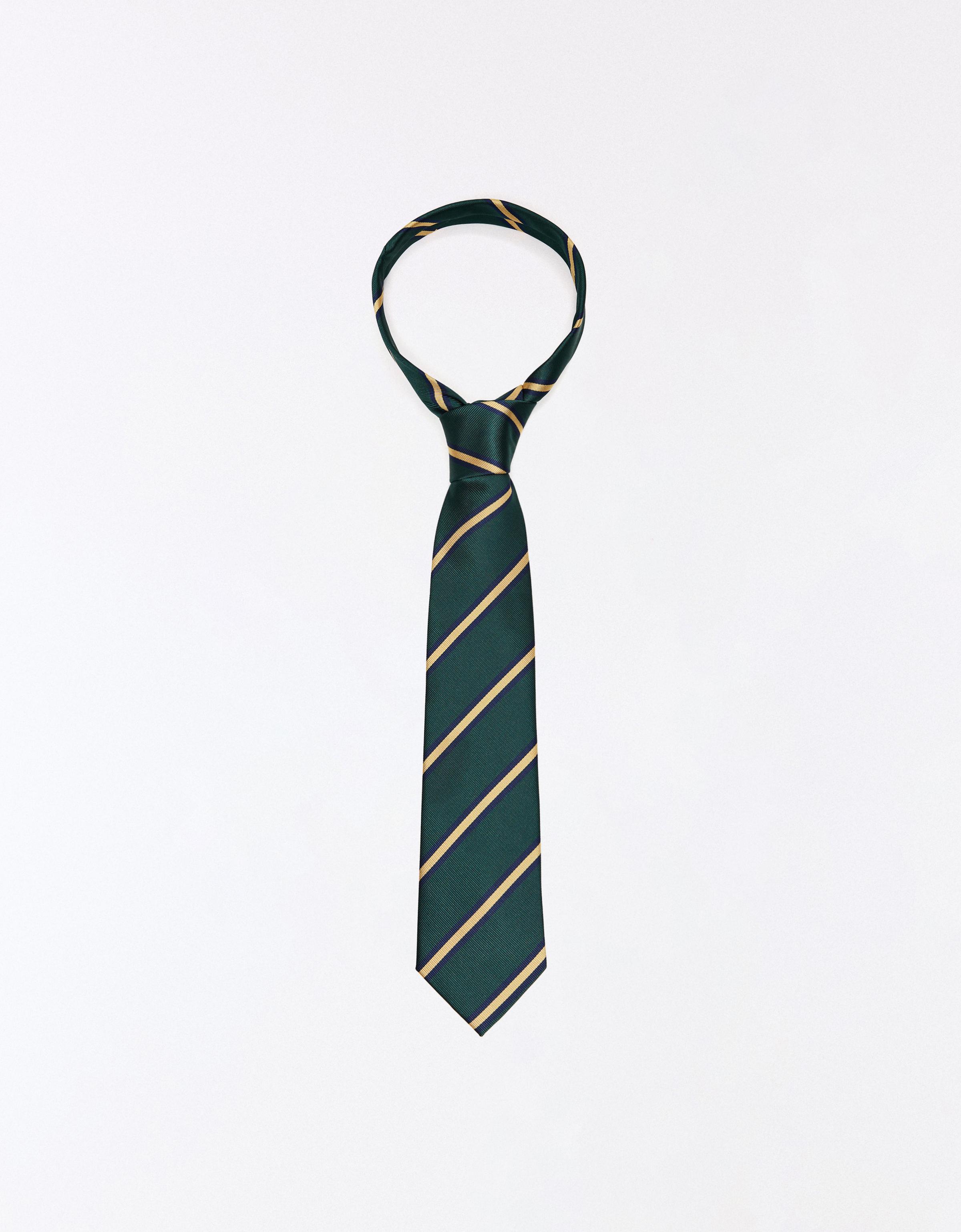 Bershka Gestreifte Krawatte Herren Grün