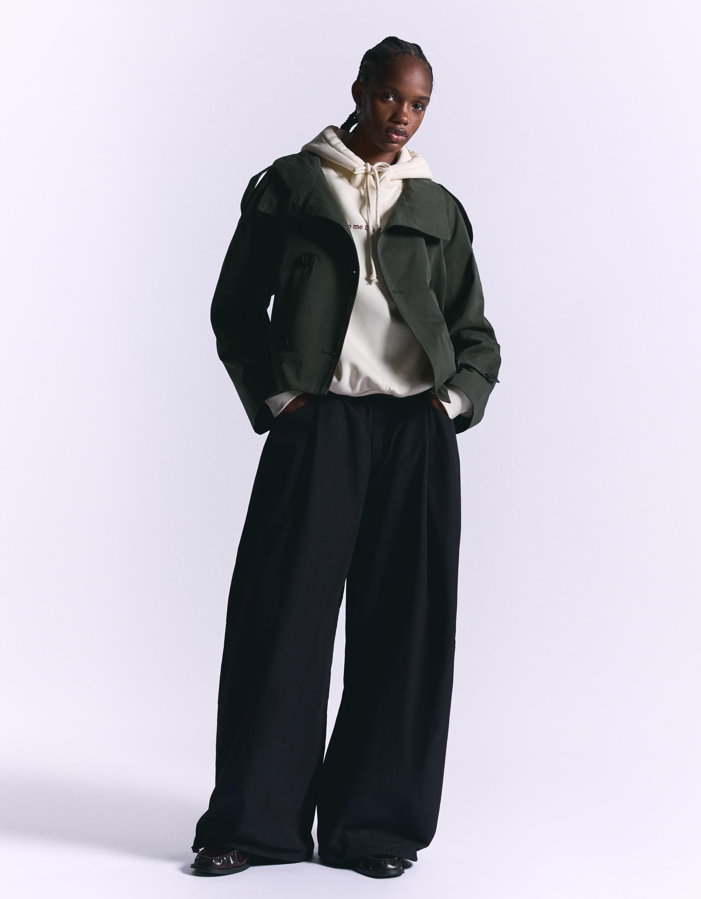 【anuke】Bicolor parachute pants 38size anuke Bicolor Parachute Pants（ジャージ／トラックパンツ