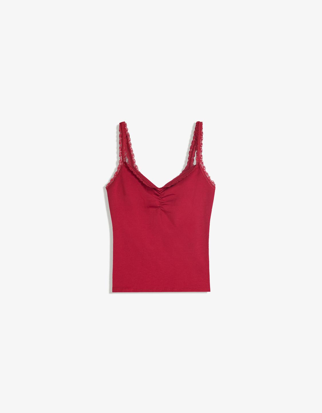 Lace top with straps