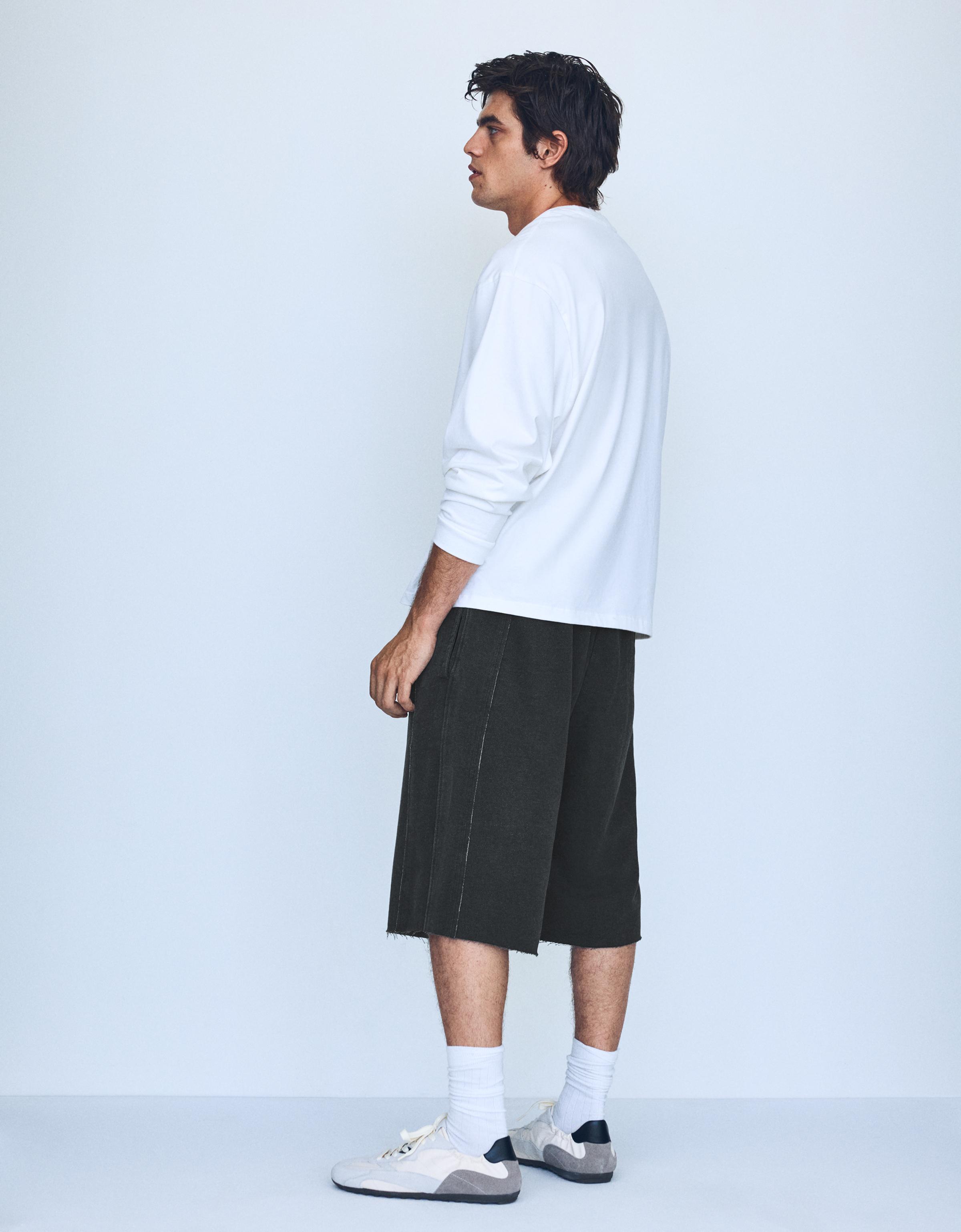 Baggy jort Bermuda shorts — Grey