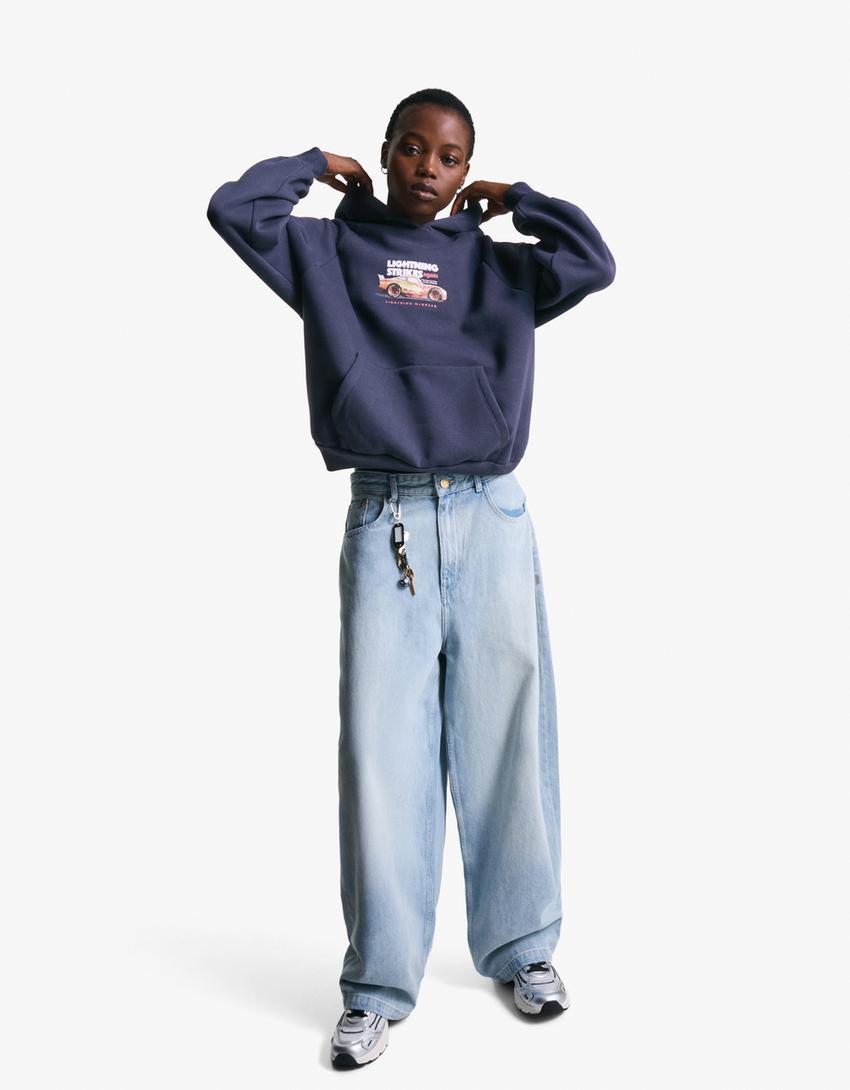 Cars Kapüşonlu Sweatshirt-Denizci mavisi