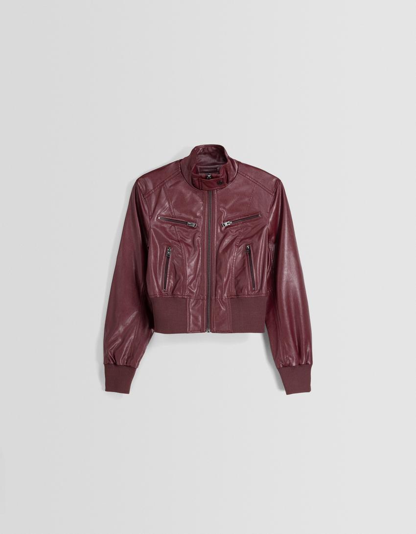 جاكيت من الجلد الاصطناعي-عقيقي-4