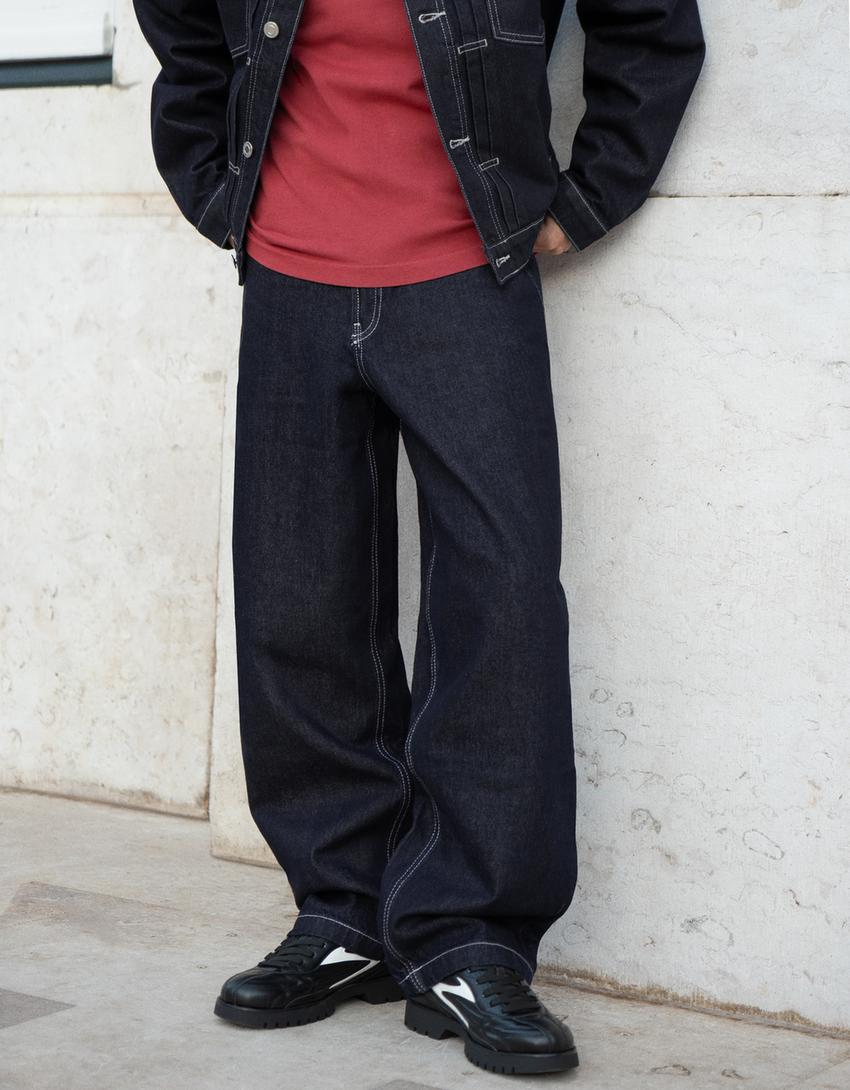 Superbaggy jeans-Marineblau