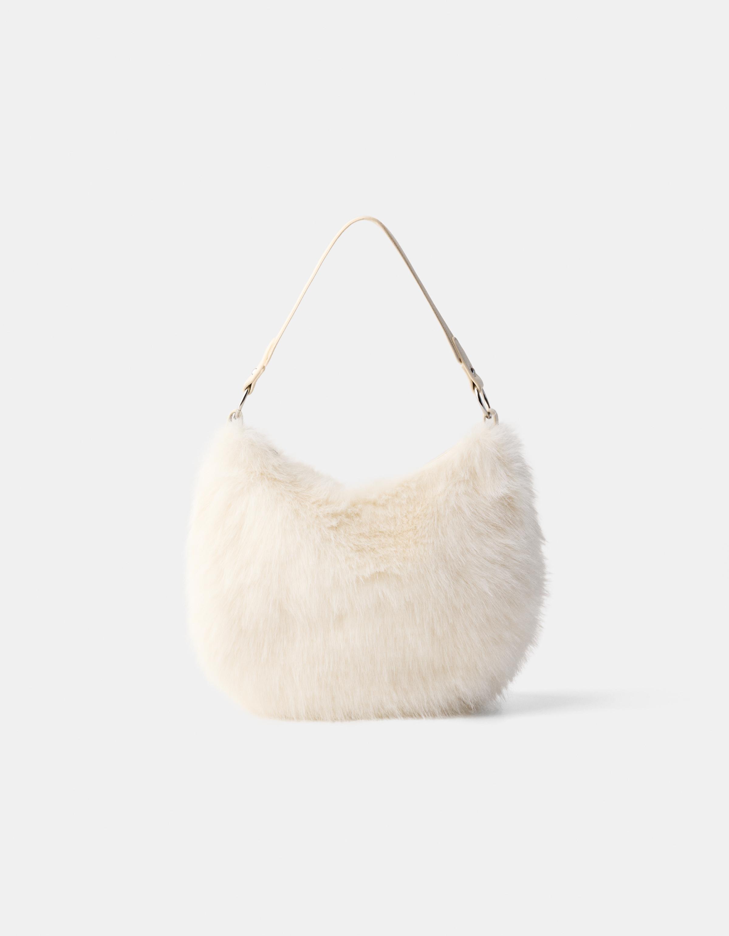 Faux fur handbag Women Bershka