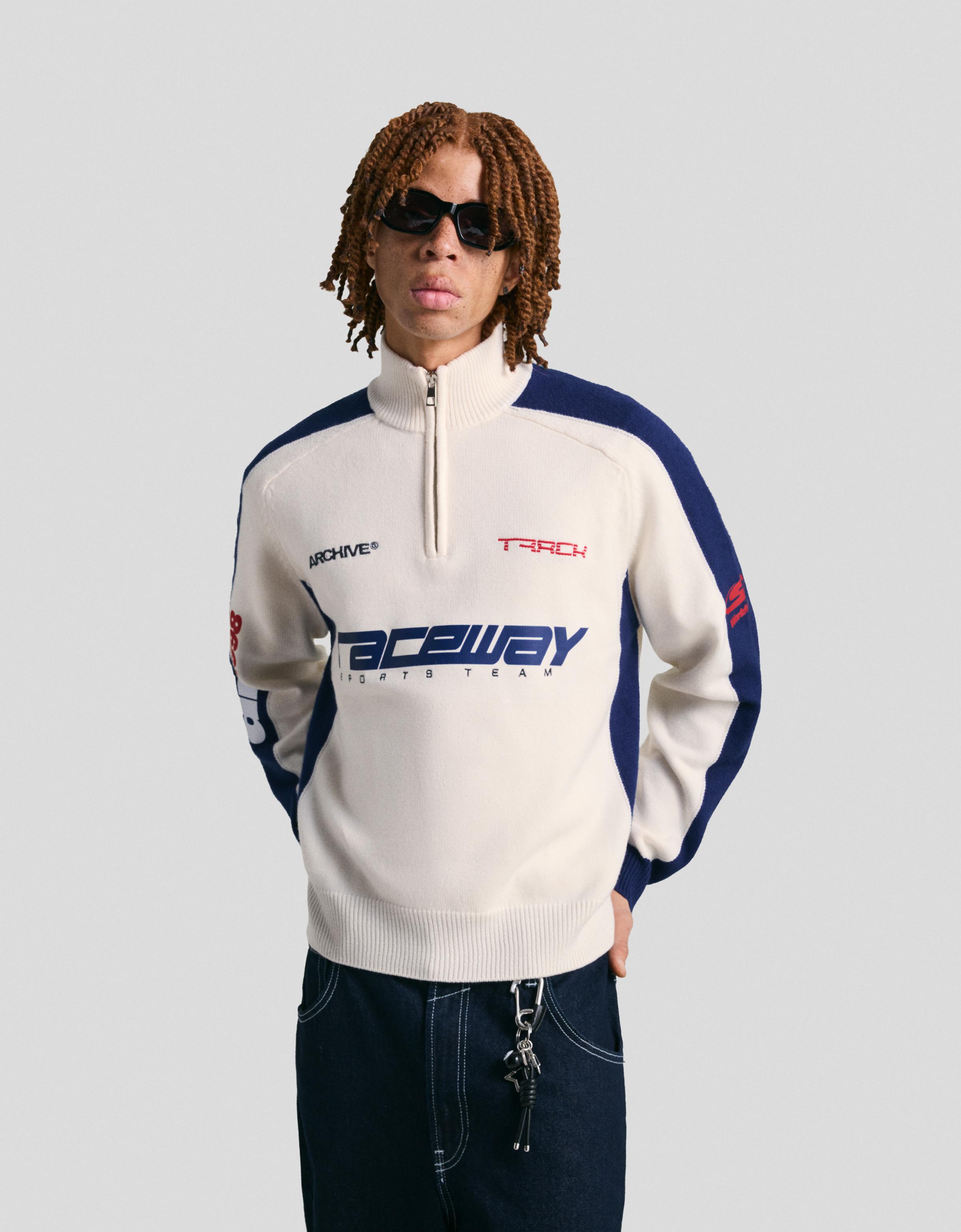 A A A A！ Ninth Hall Fundamentals Sheena Grey Oversized Quarter Zip