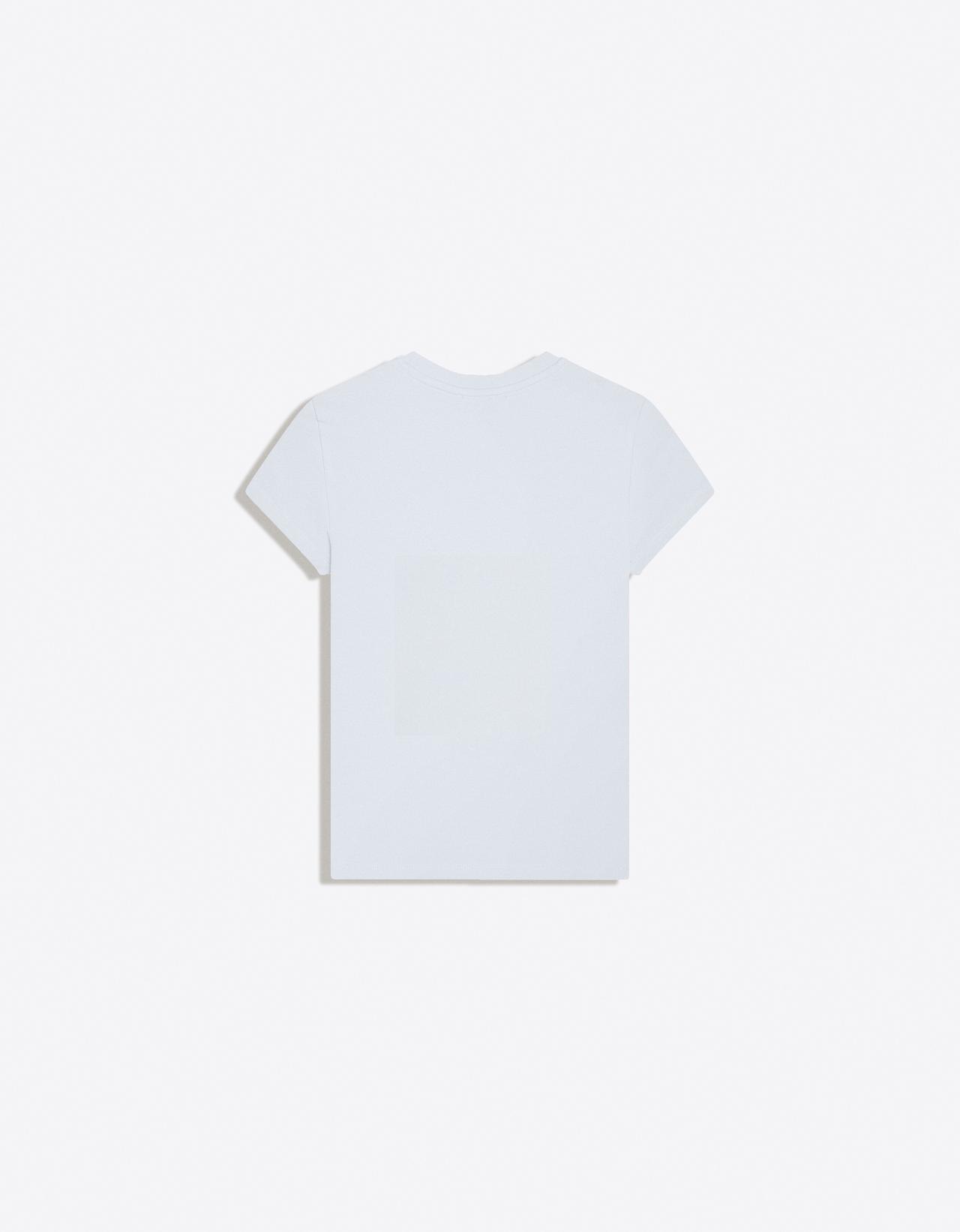 Round neck short sleeve T-shirt — Light blue