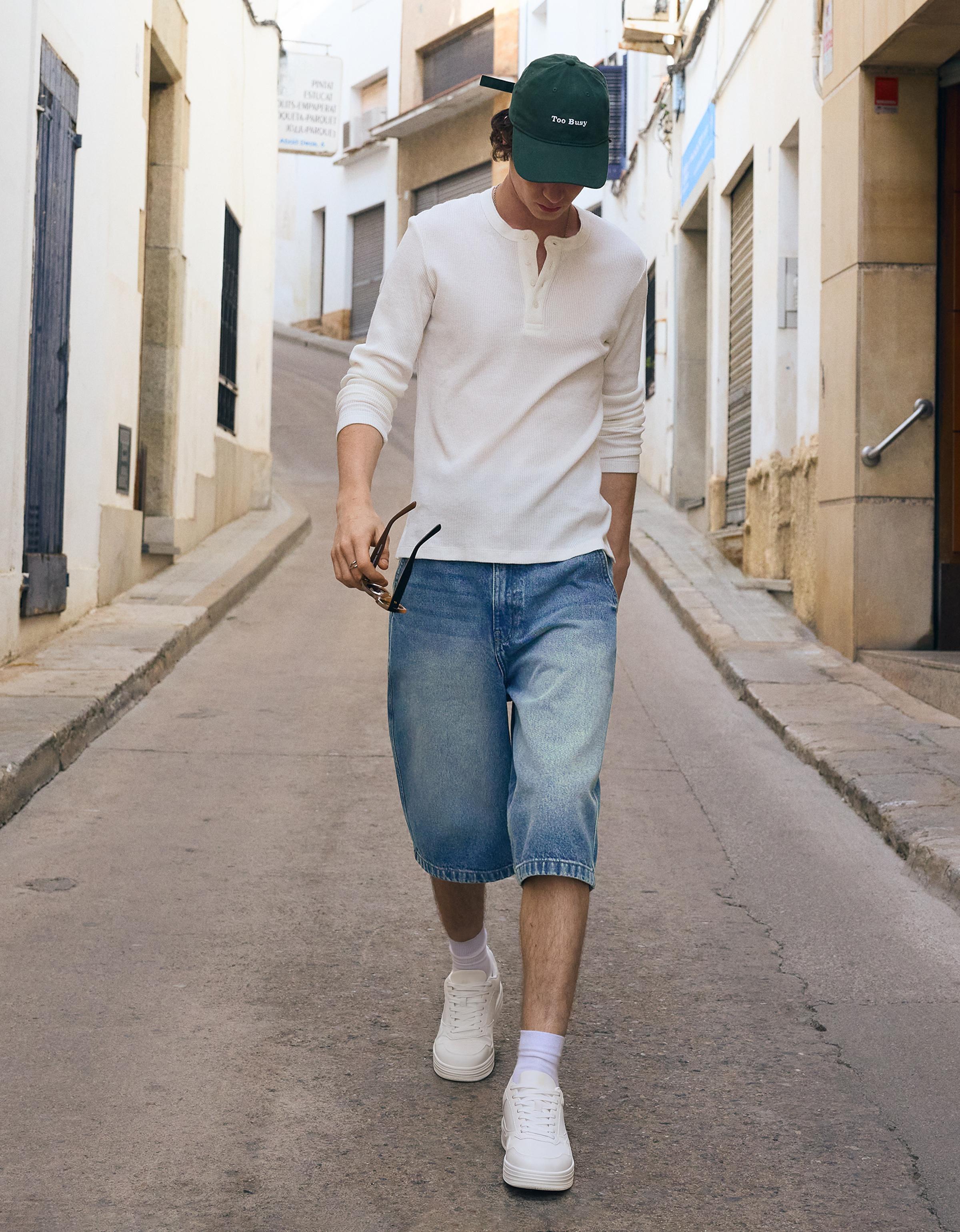 Bermuda Denim Skater Hombre 42 Azul Lavado