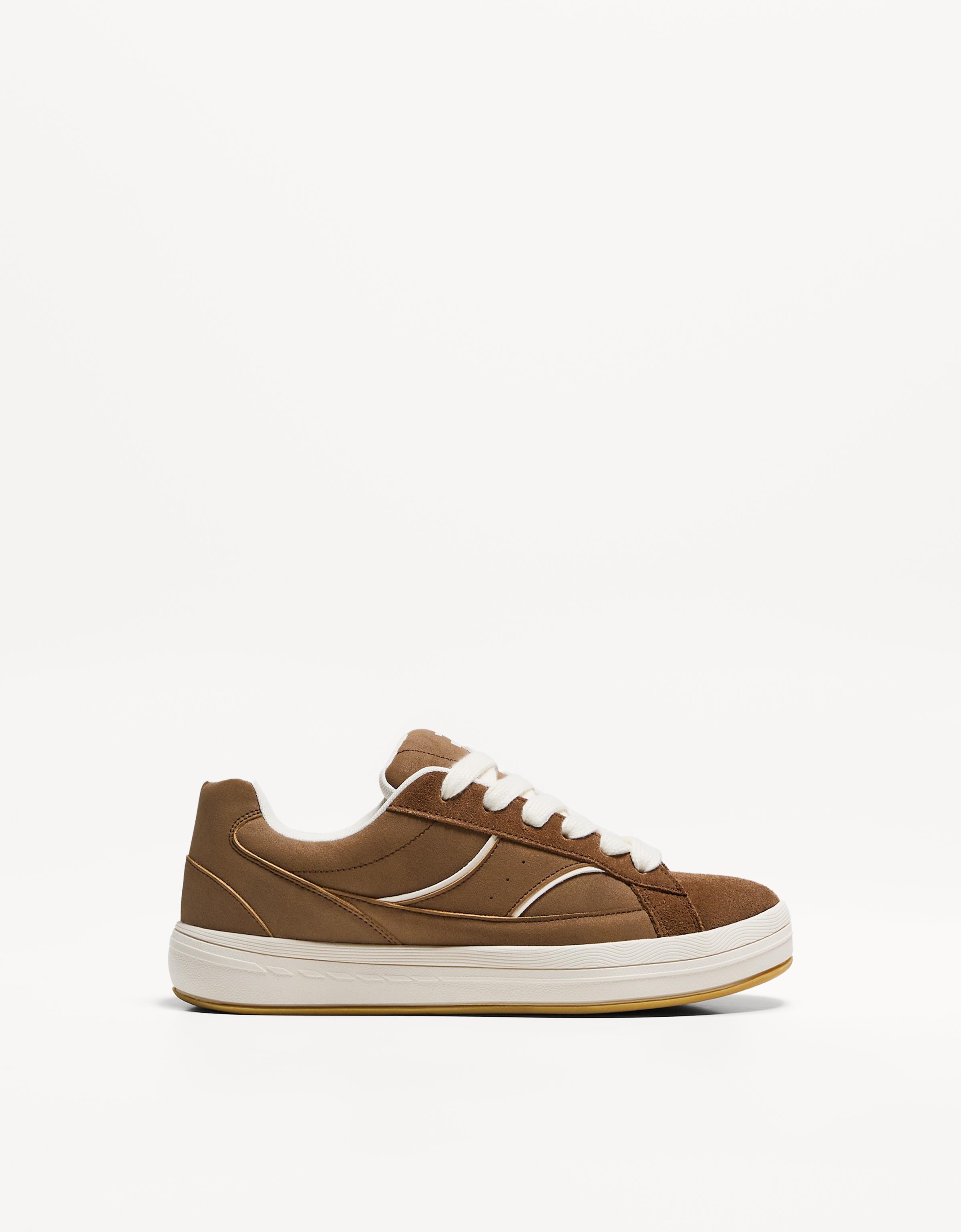 Bershka Skate-Sneaker Herren 41 Braun