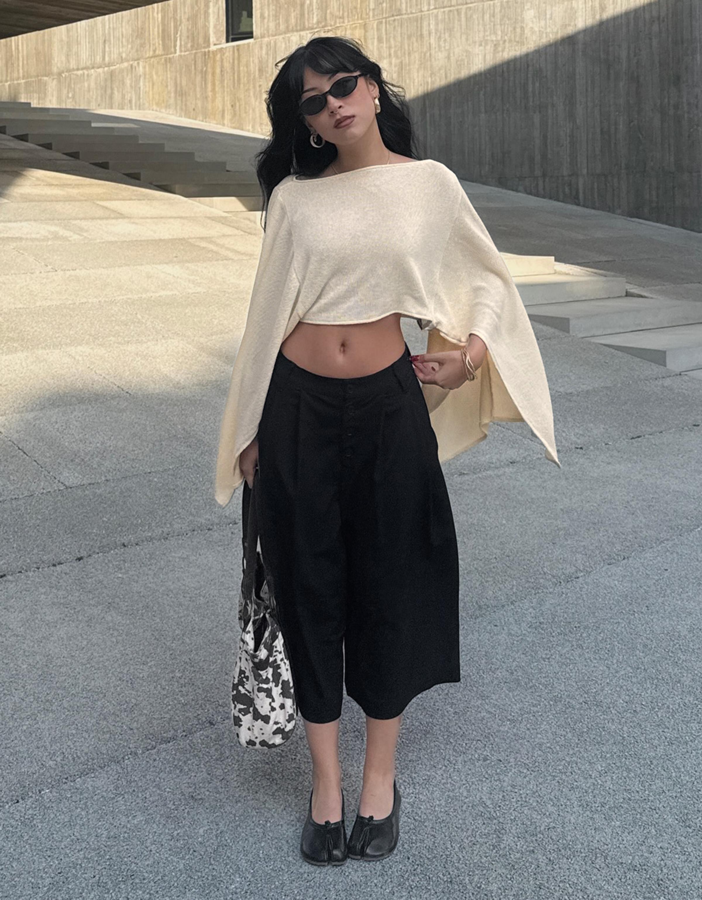 Çizgili culotte bermuda - Görsel 31