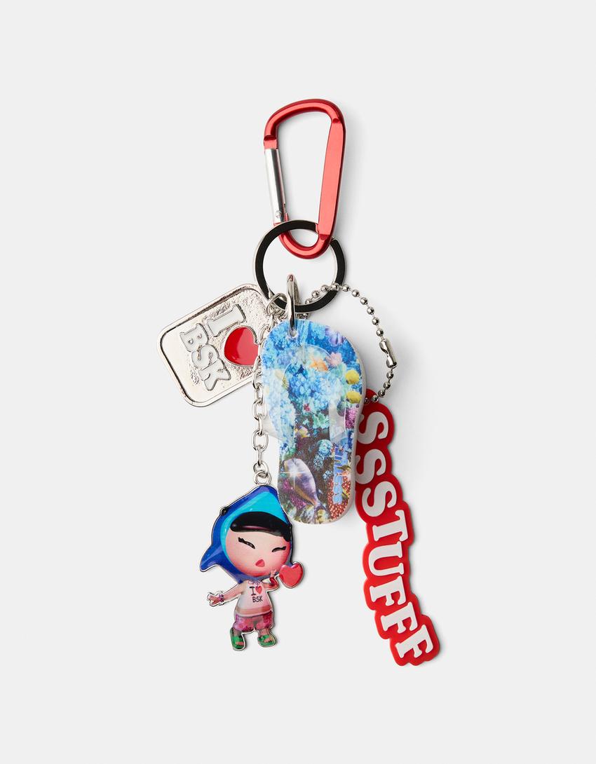 SSSTUFFF x BERSHKA key ring-Red-3
