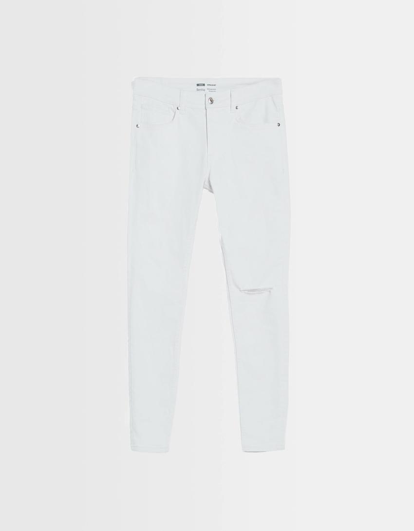 Jeans super skinny-Blanc-4